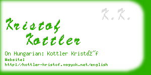 kristof kottler business card